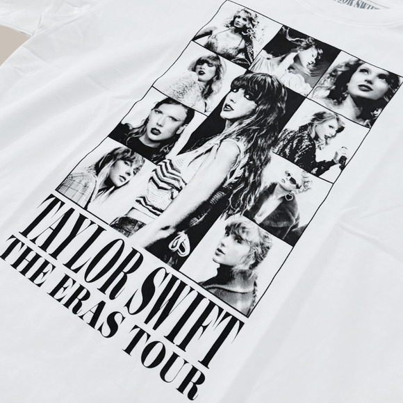NEW Taylor Swift THE ERAS TOUR White Short Sleeve T-Shirt sz Large Official Tee - Picture 2 of 5